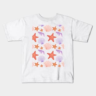 Sea Life Pattern: Dreaming at the beach Kids T-Shirt